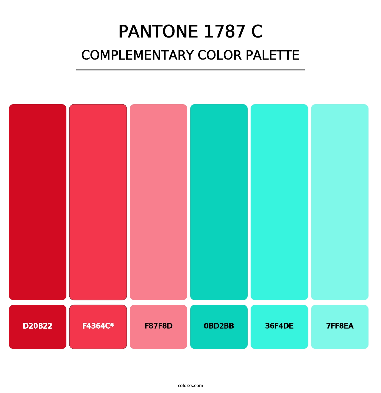 PANTONE 1787 C - Complementary Color Palette