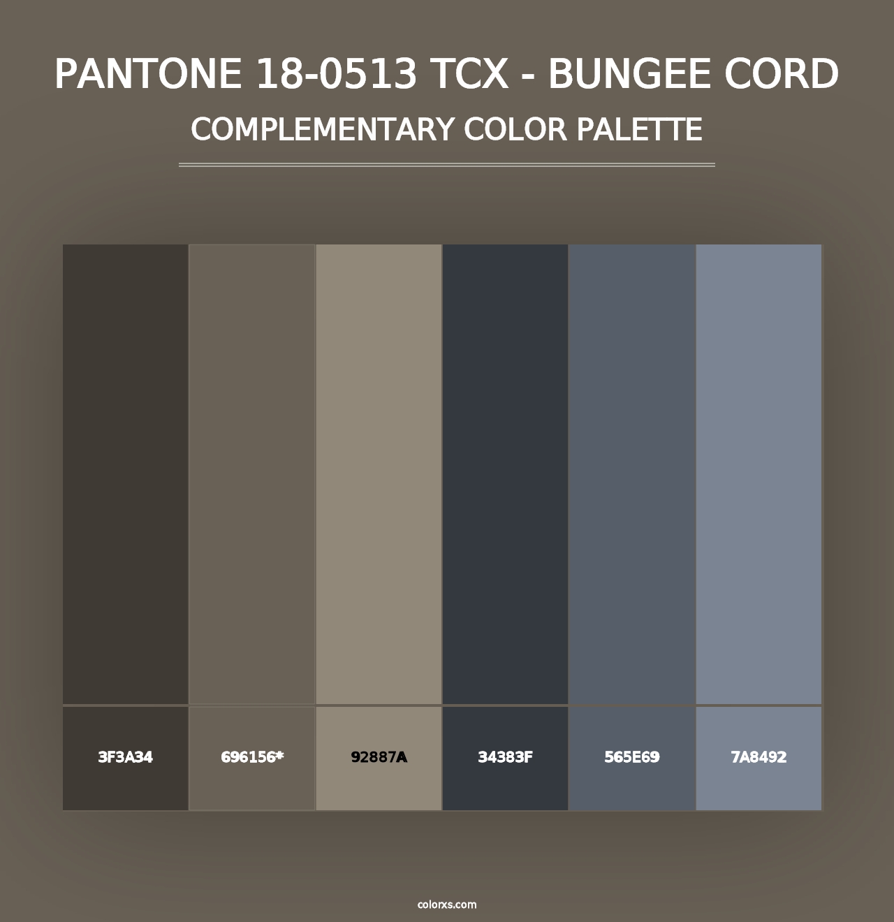 PANTONE 18-0513 TCX - Bungee Cord - Complementary Color Palette