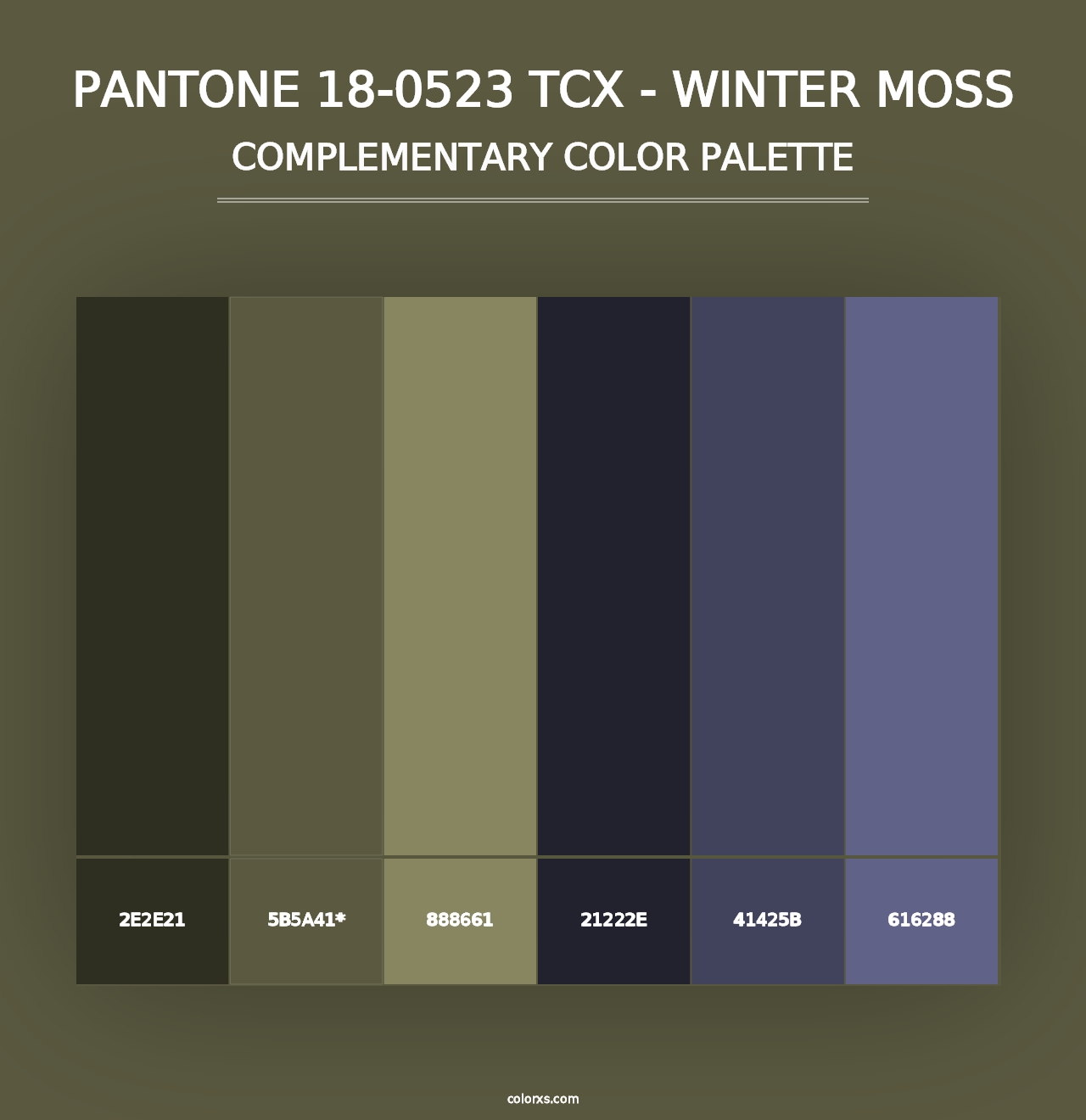 PANTONE 18-0523 TCX - Winter Moss - Complementary Color Palette