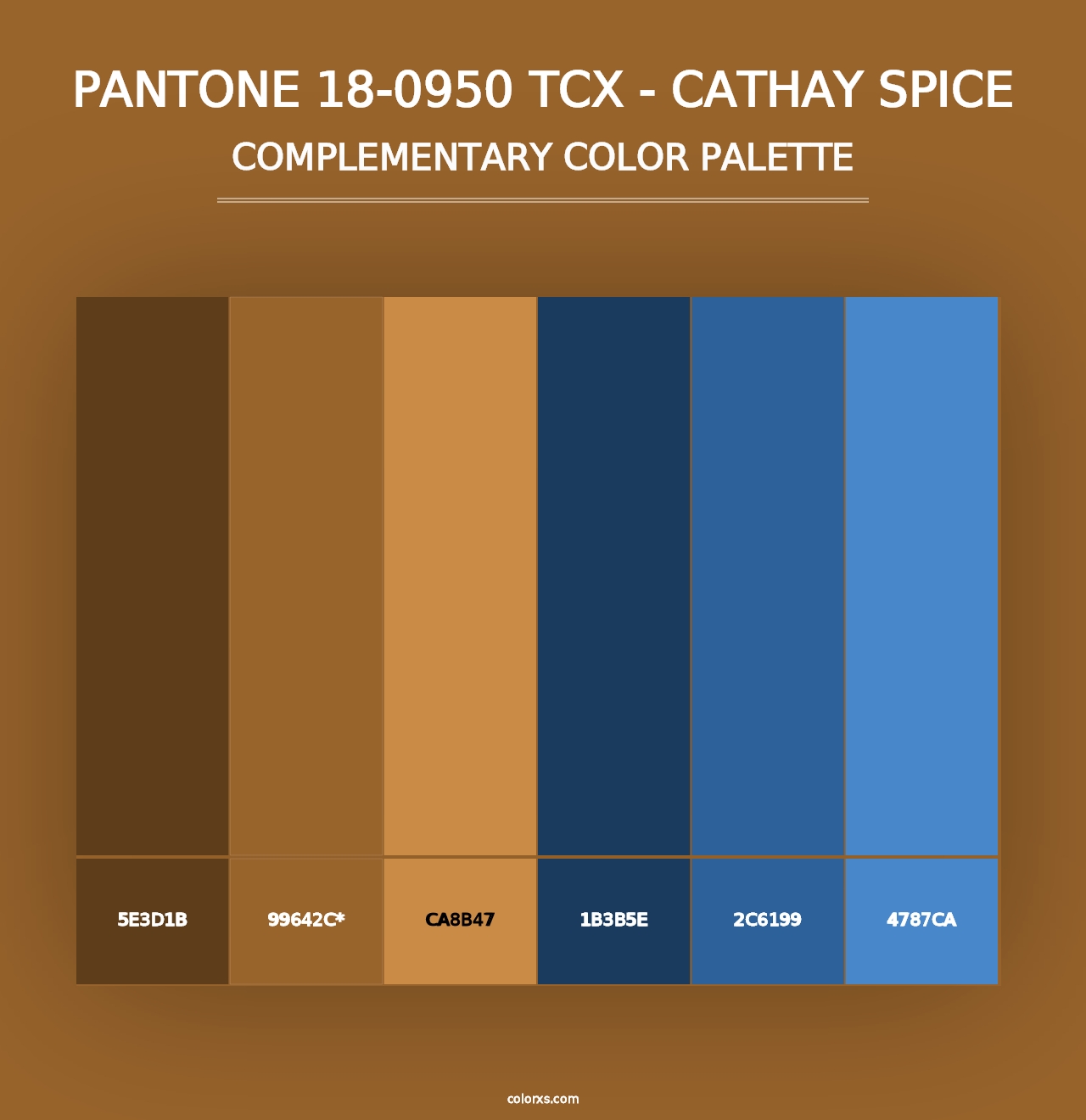 PANTONE 18-0950 TCX - Cathay Spice - Complementary Color Palette