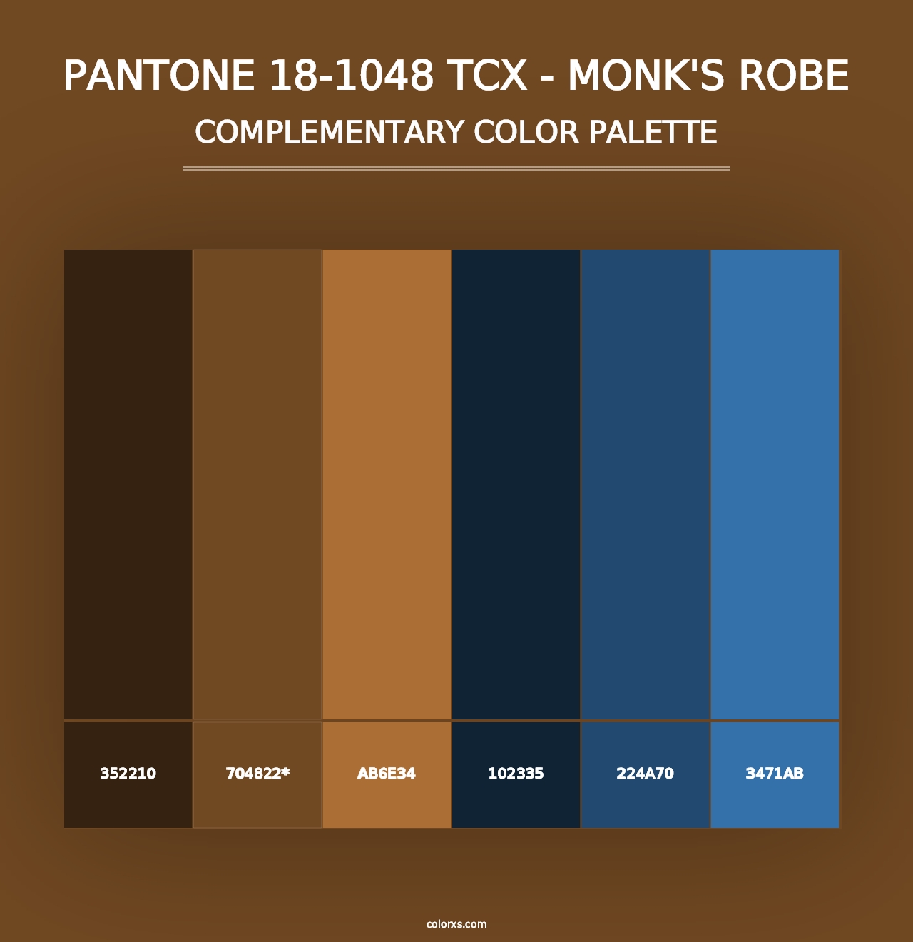 PANTONE 18-1048 TCX - Monk's Robe - Complementary Color Palette