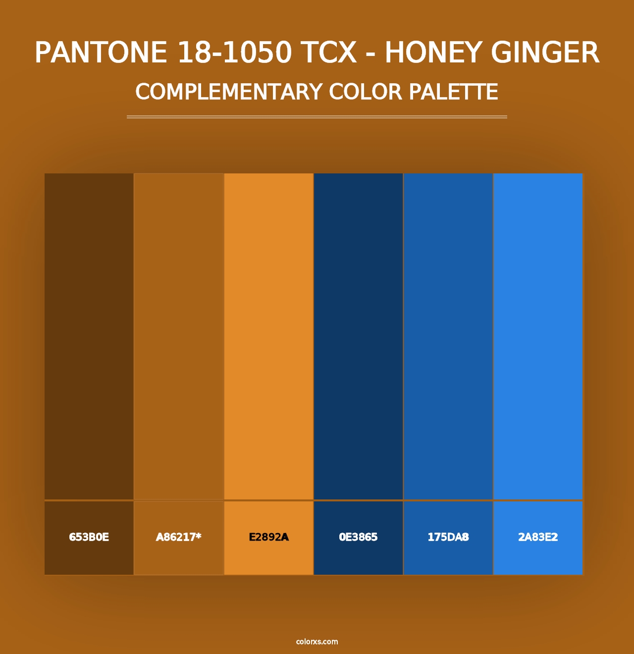 PANTONE 18-1050 TCX - Honey Ginger - Complementary Color Palette