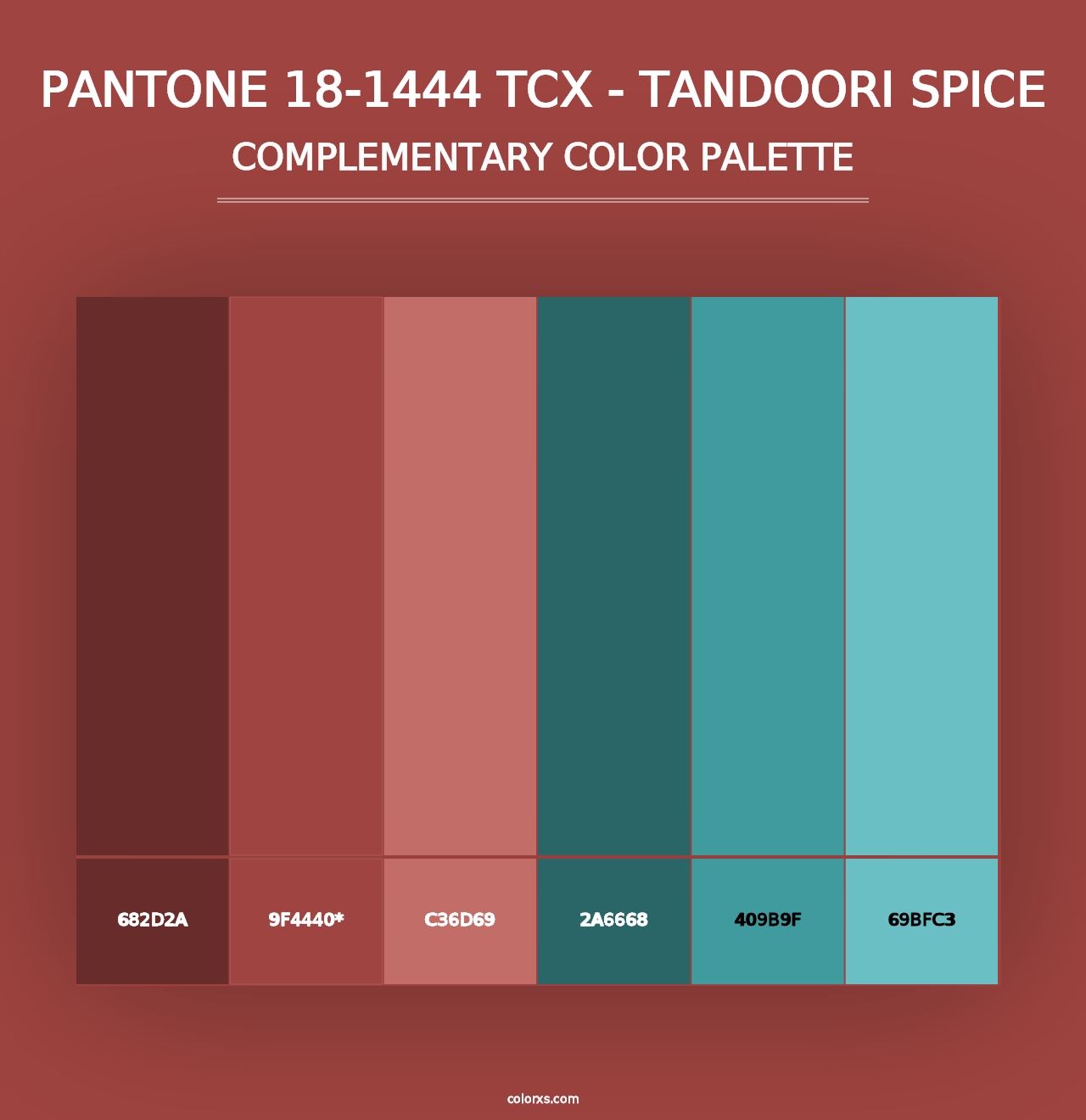 PANTONE 18-1444 TCX - Tandoori Spice - Complementary Color Palette