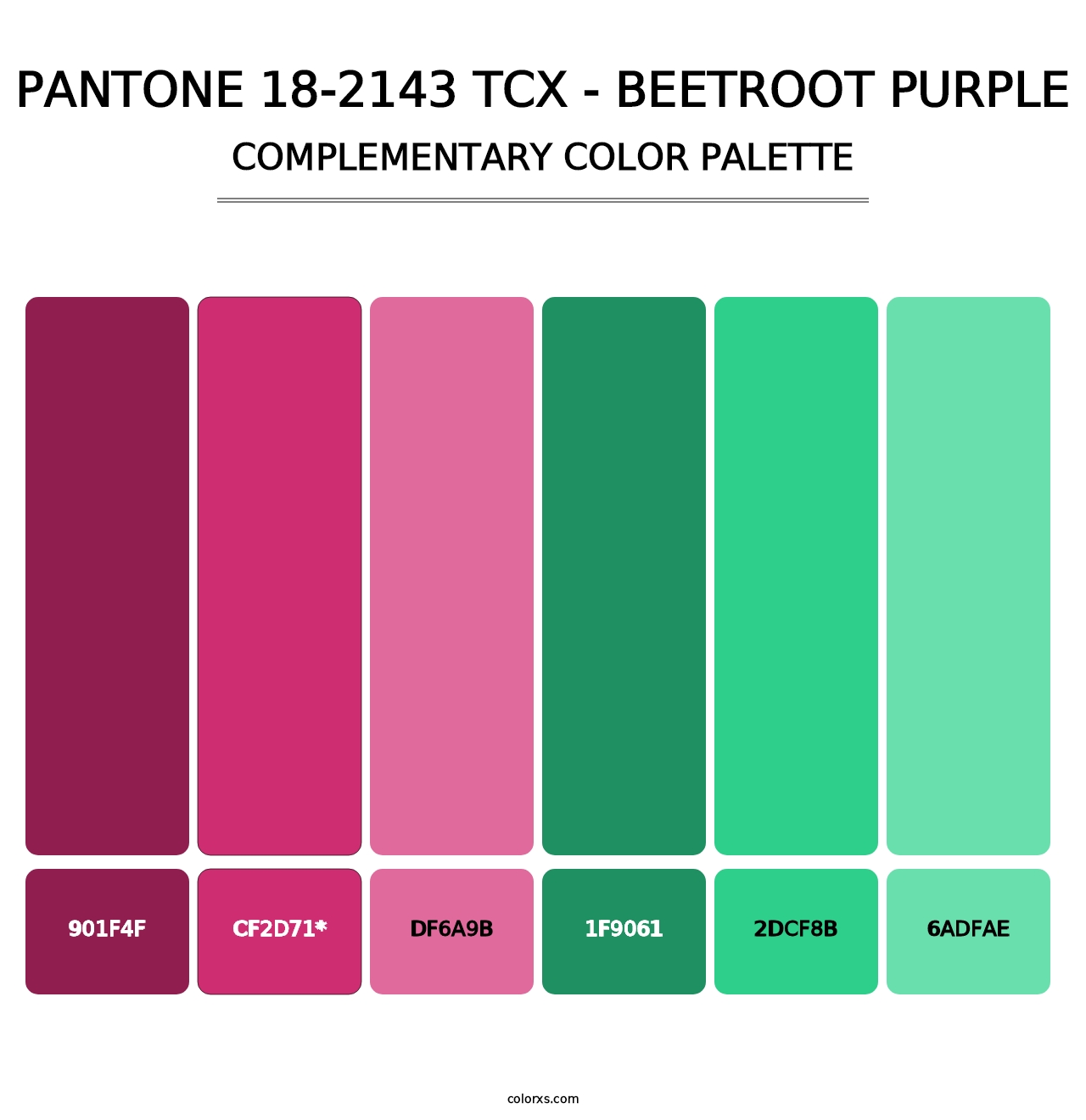 PANTONE 18-2143 TCX - Beetroot Purple - Complementary Color Palette