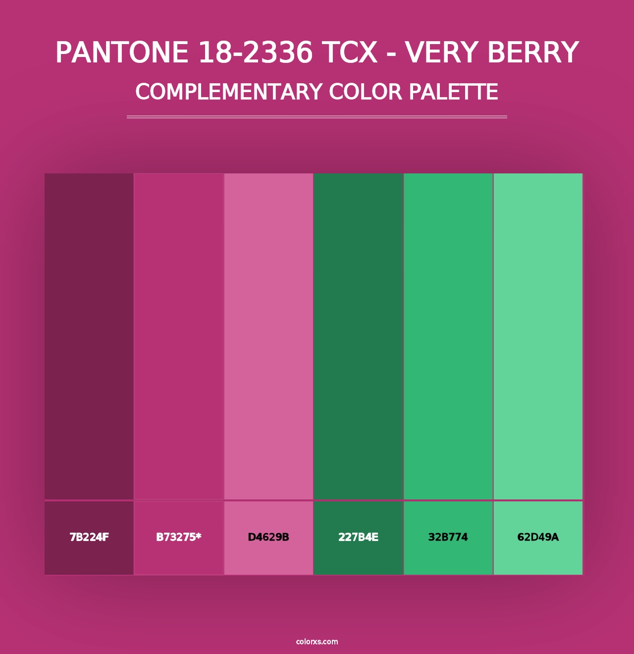 PANTONE 18-2336 TCX - Very Berry - Complementary Color Palette