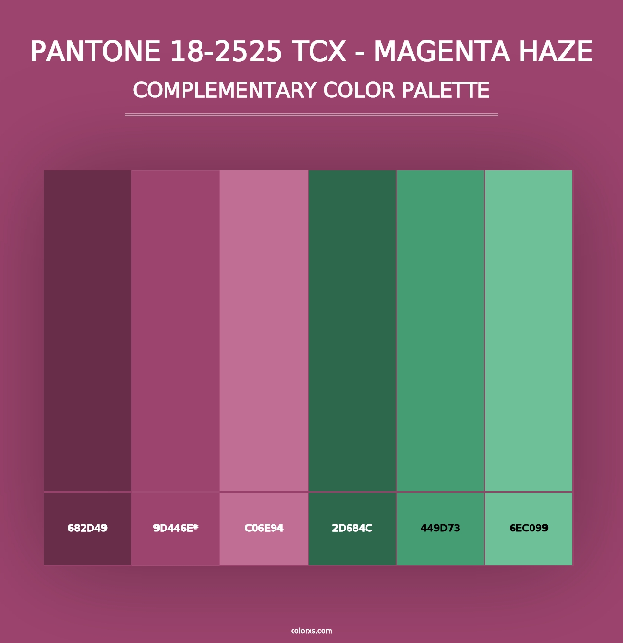 PANTONE 18-2525 TCX - Magenta Haze - Complementary Color Palette