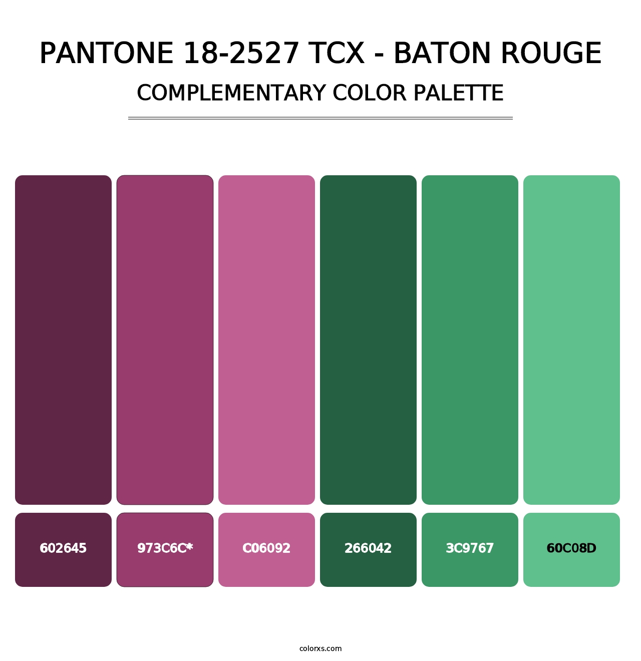 PANTONE 18-2527 TCX - Baton Rouge - Complementary Color Palette