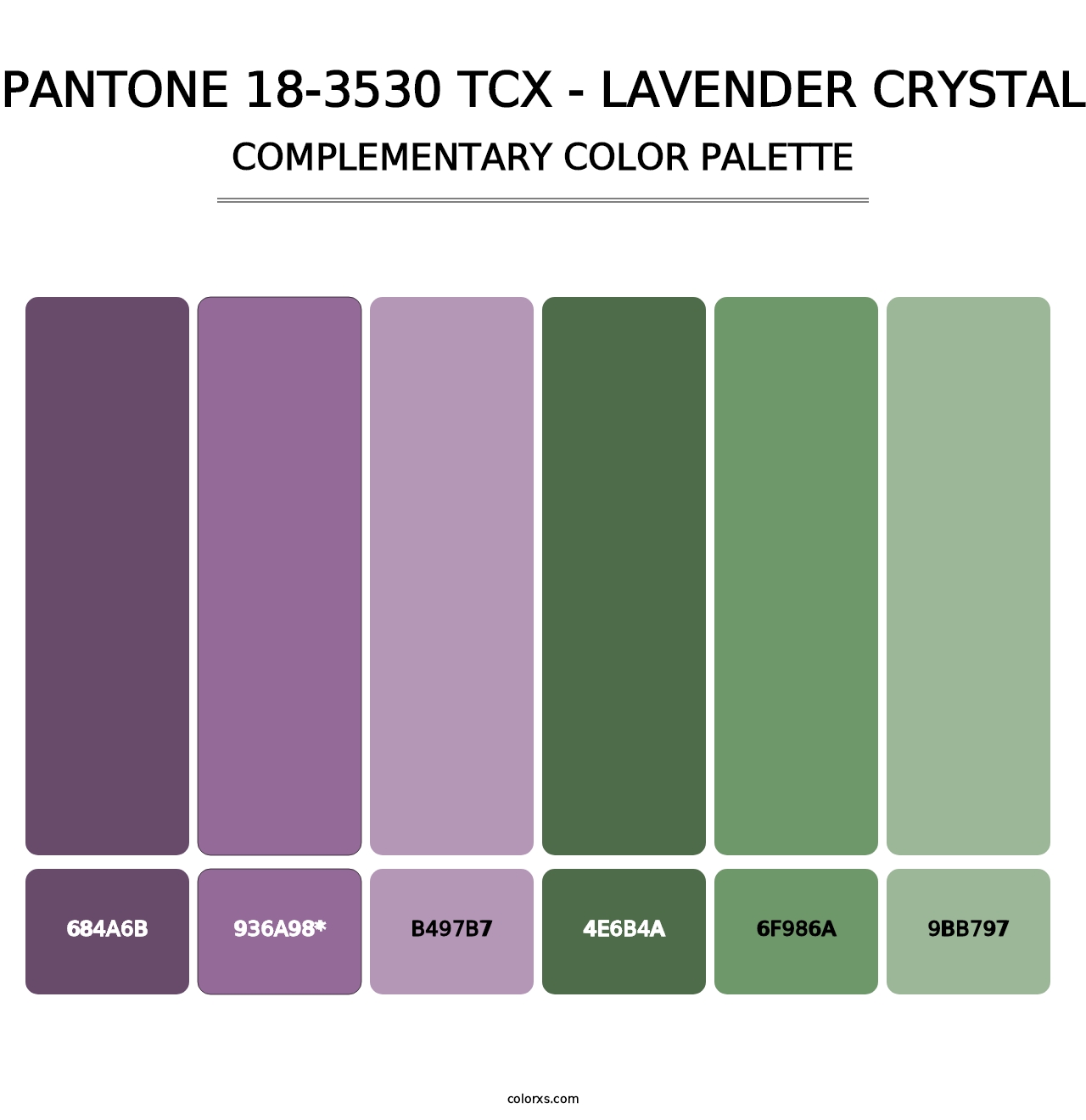 PANTONE 18-3530 TCX - Lavender Crystal - Complementary Color Palette