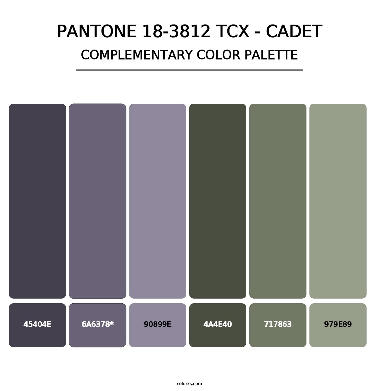 PANTONE 18-3812 TCX - Cadet - Complementary Color Palette