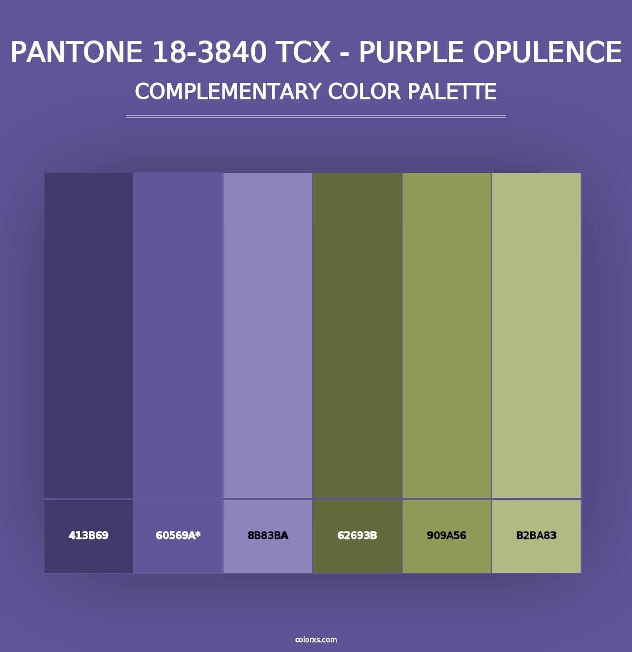 PANTONE 18-3840 TCX - Purple Opulence - Complementary Color Palette