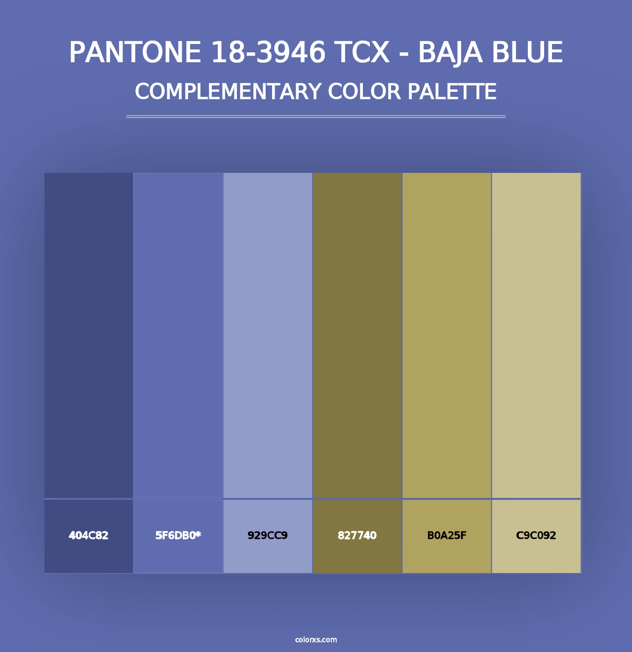 PANTONE 18-3946 TCX - Baja Blue - Complementary Color Palette