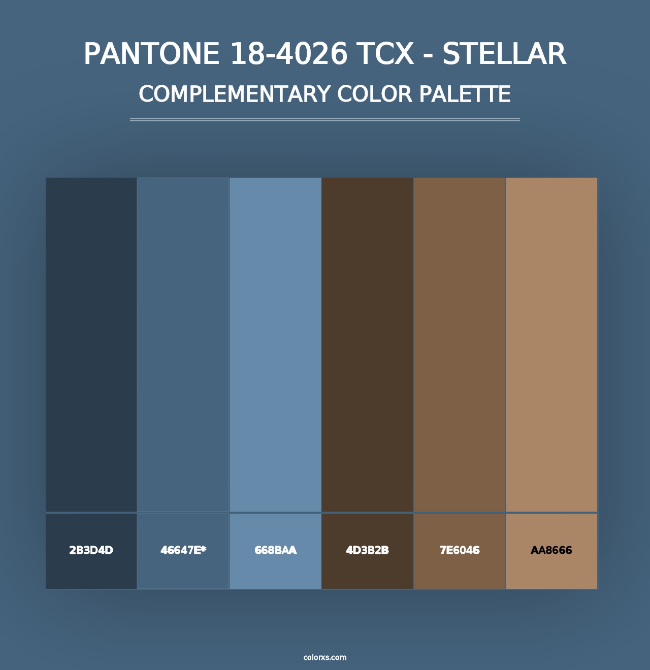 PANTONE 18-4026 TCX - Stellar - Complementary Color Palette