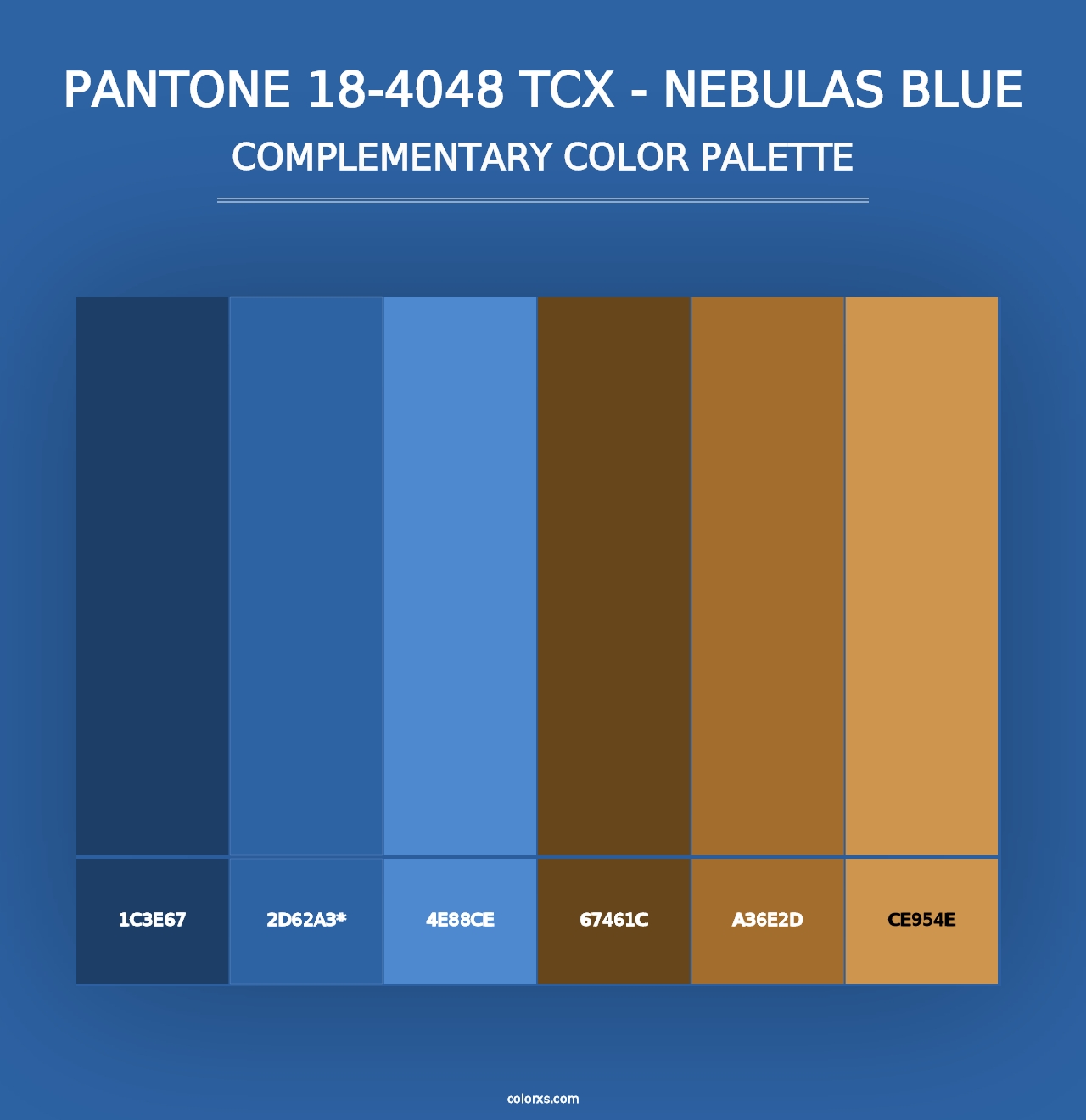 PANTONE 18-4048 TCX - Nebulas Blue - Complementary Color Palette