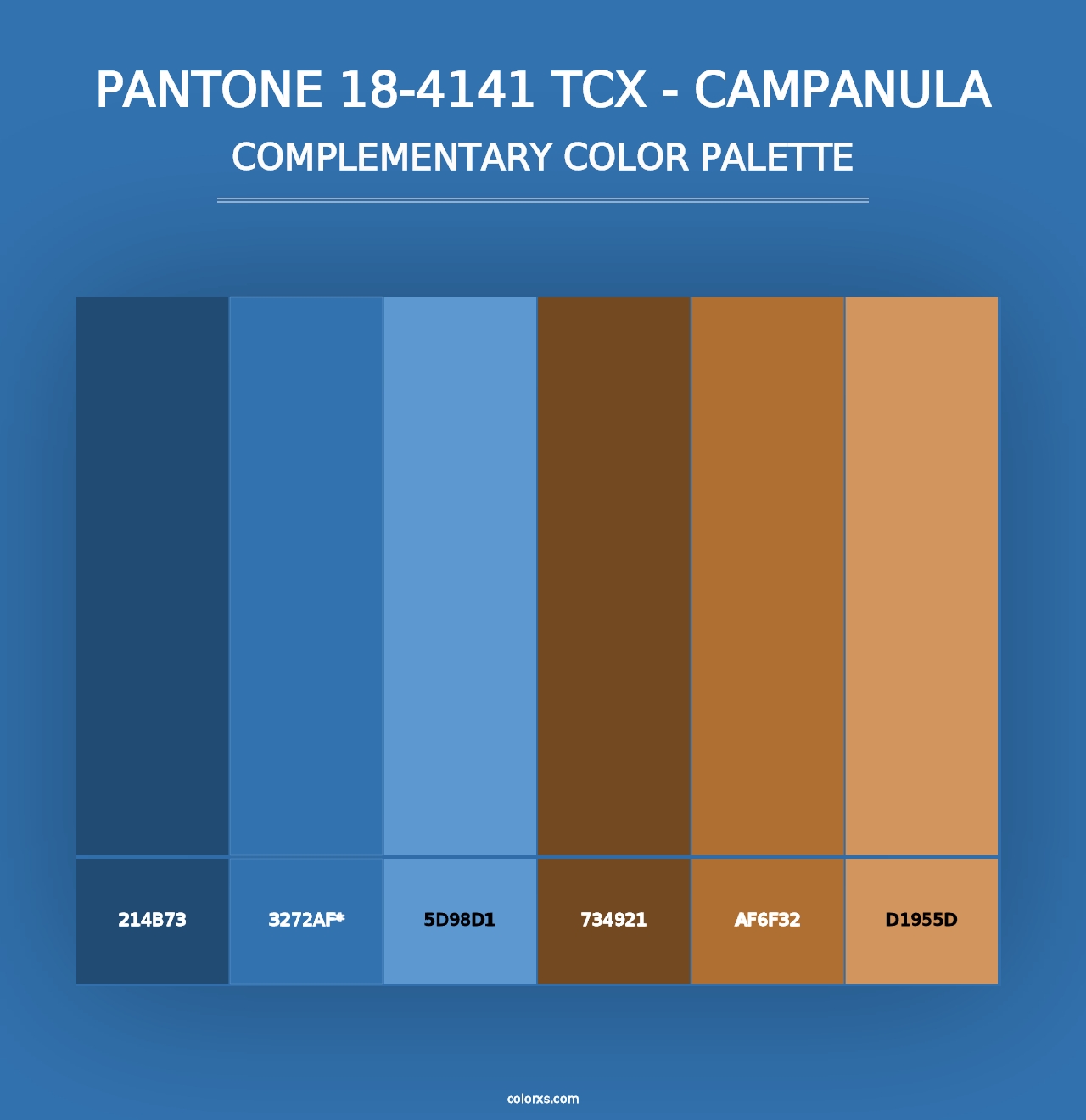 PANTONE 18-4141 TCX - Campanula - Complementary Color Palette