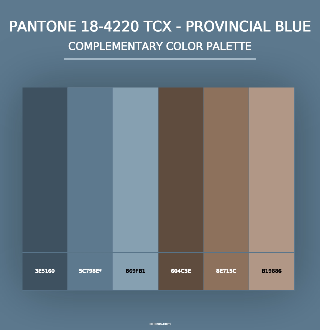 PANTONE 18-4220 TCX - Provincial Blue - Complementary Color Palette