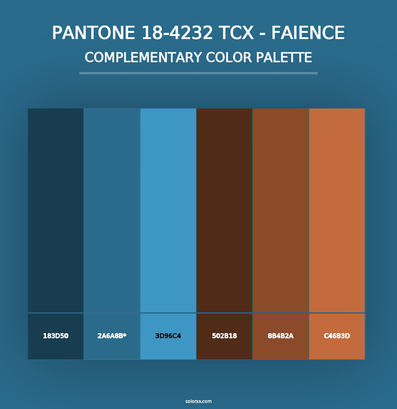 PANTONE 18-4232 TCX - Faience - Complementary Color Palette