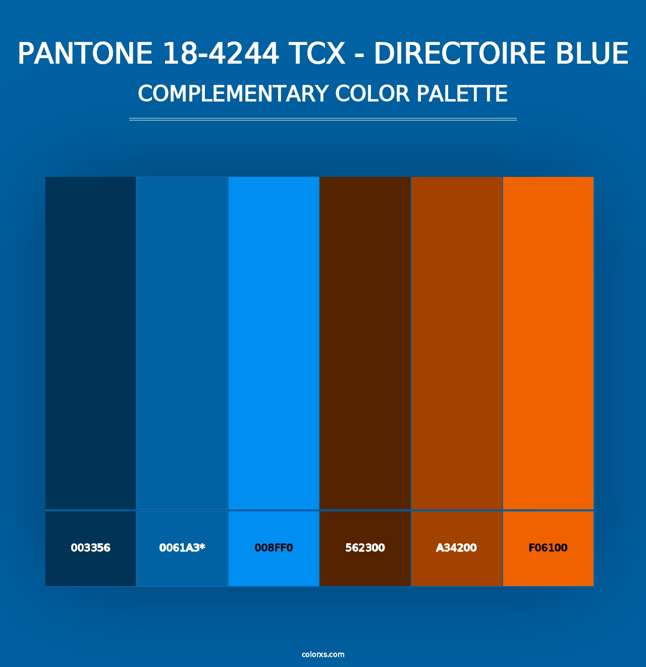 PANTONE 18-4244 TCX - Directoire Blue - Complementary Color Palette