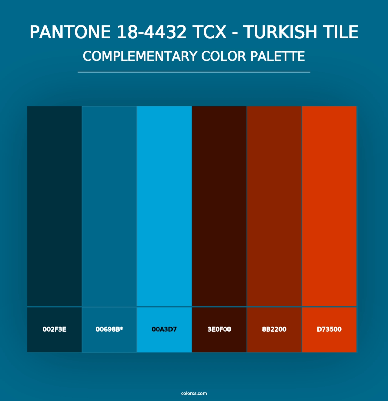 PANTONE 18-4432 TCX - Turkish Tile - Complementary Color Palette