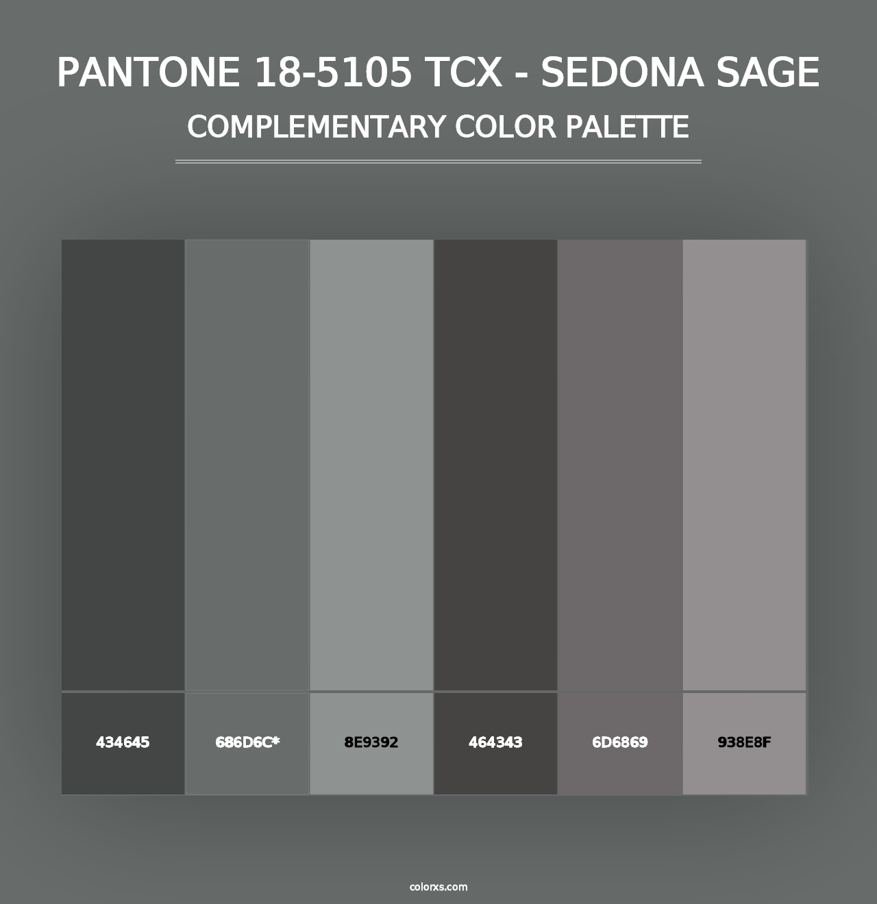 PANTONE 18-5105 TCX - Sedona Sage - Complementary Color Palette