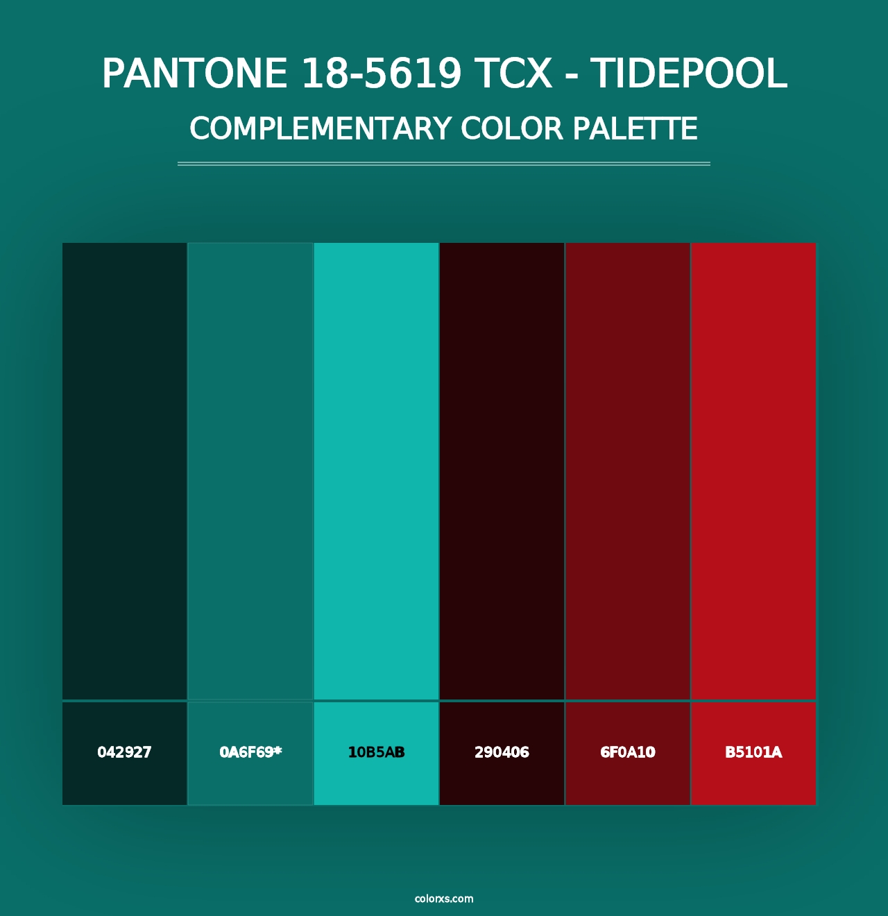 PANTONE 18-5619 TCX - Tidepool - Complementary Color Palette