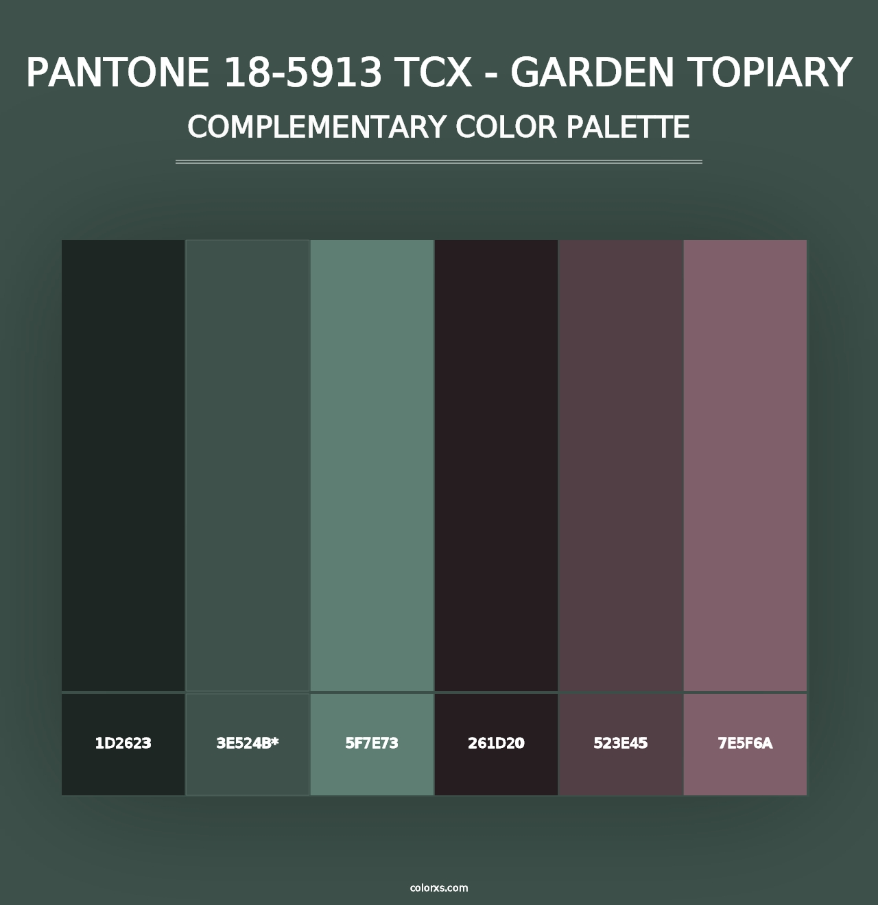 PANTONE 18-5913 TCX - Garden Topiary - Complementary Color Palette