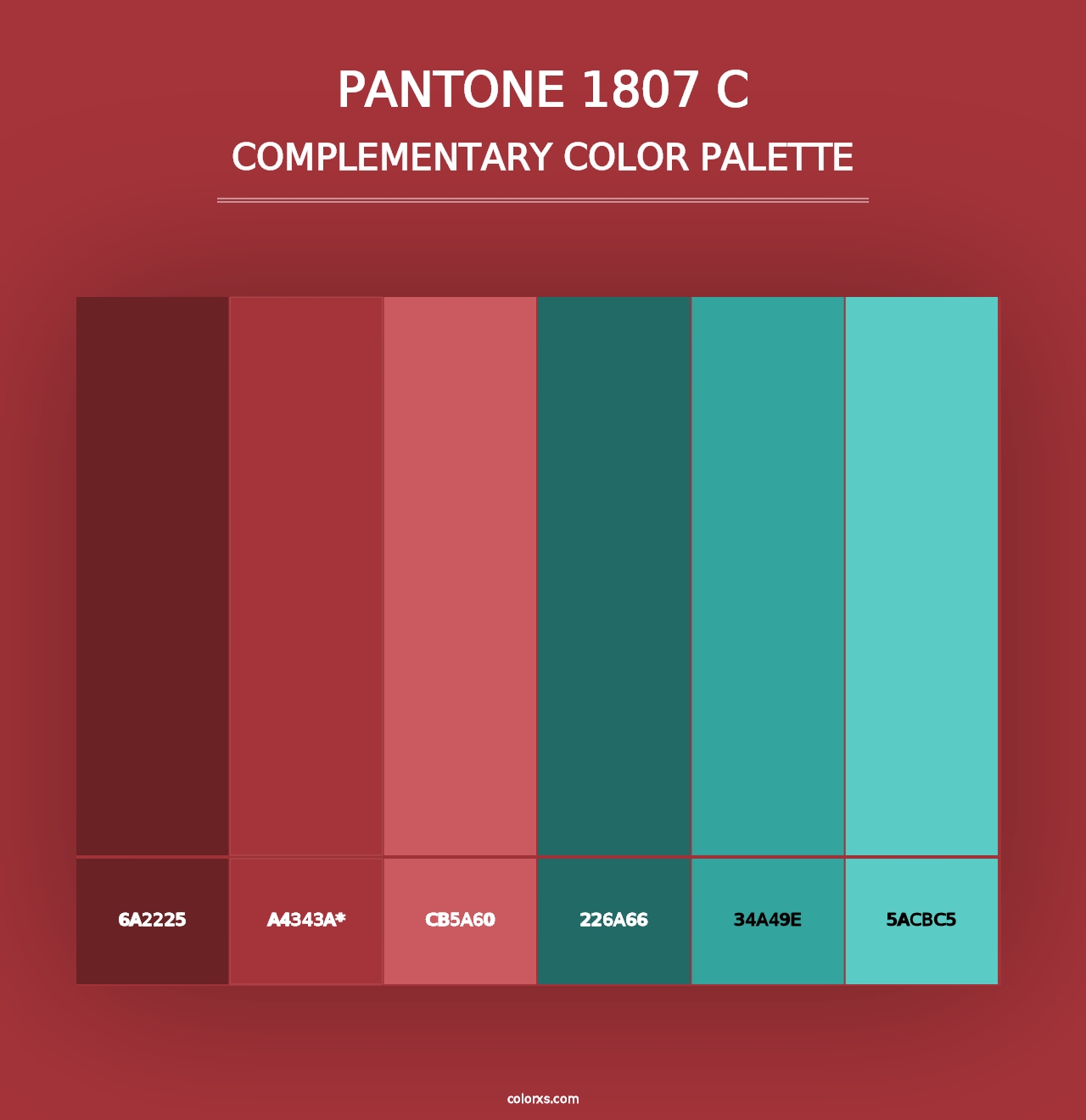 PANTONE 1807 C - Complementary Color Palette