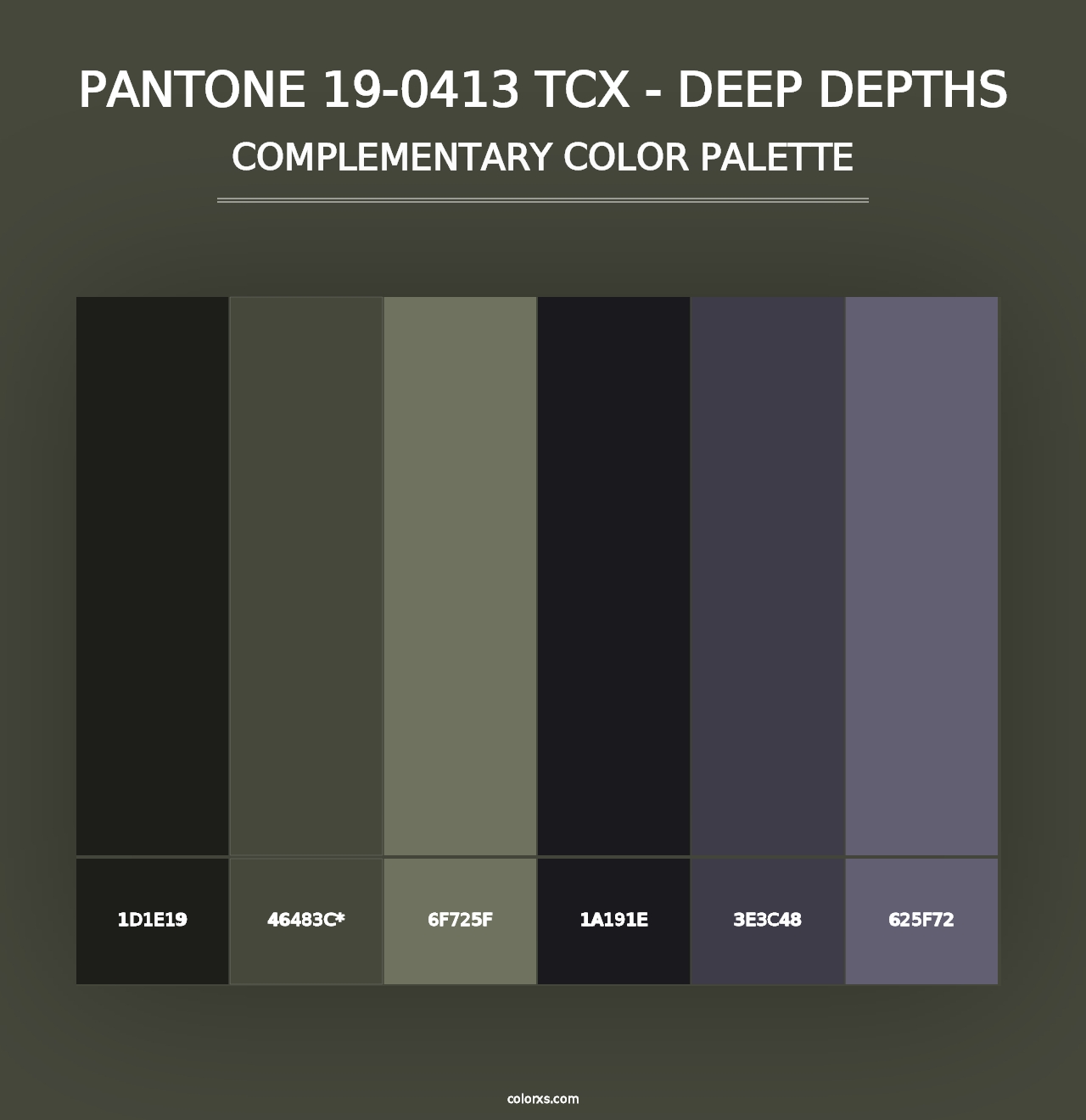 PANTONE 19-0413 TCX - Deep Depths - Complementary Color Palette