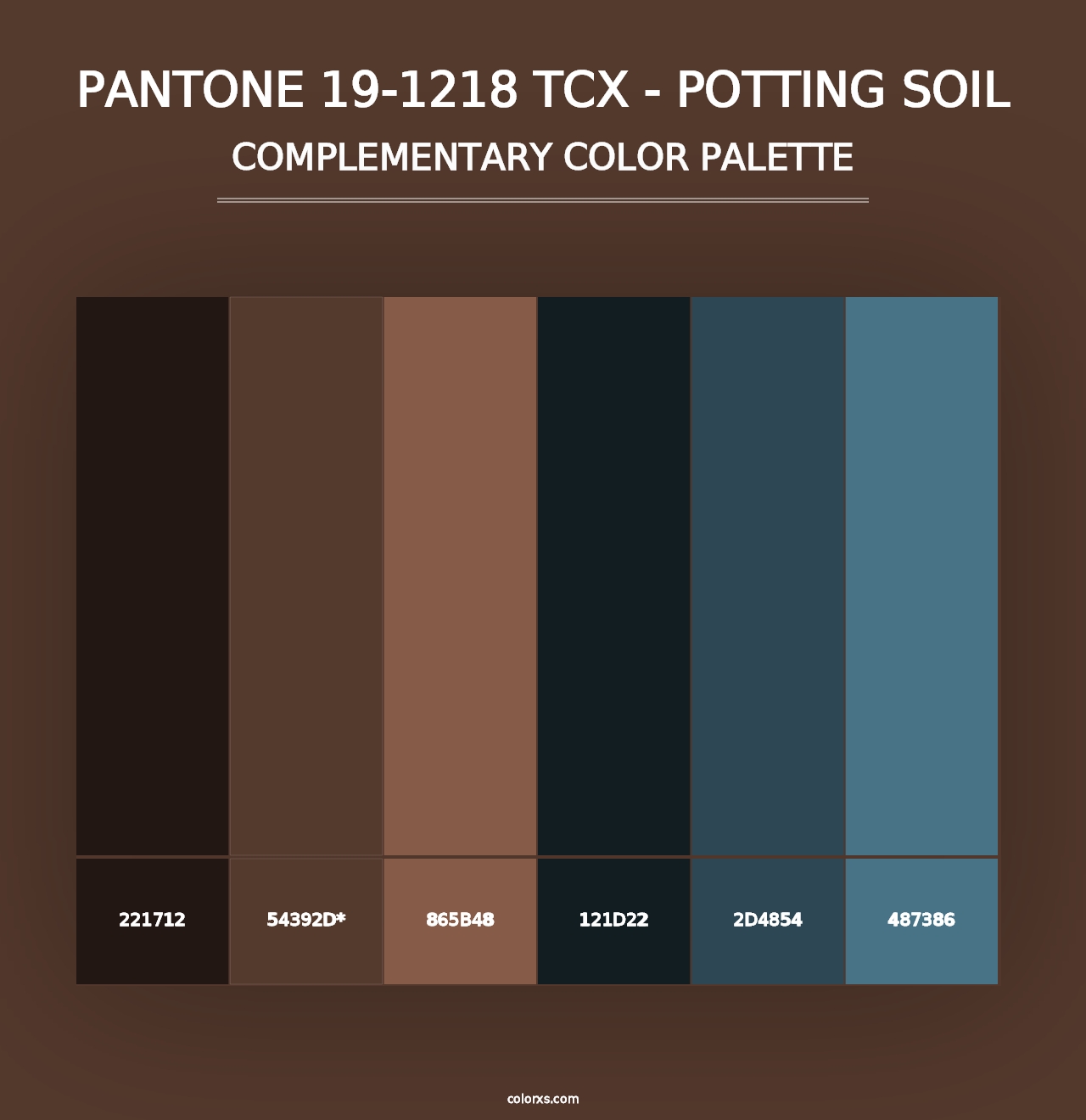 PANTONE 19-1218 TCX - Potting Soil - Complementary Color Palette