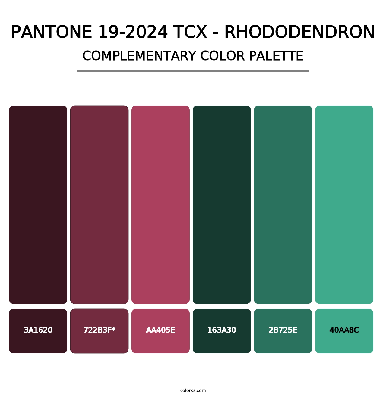 PANTONE 19-2024 TCX - Rhododendron - Complementary Color Palette