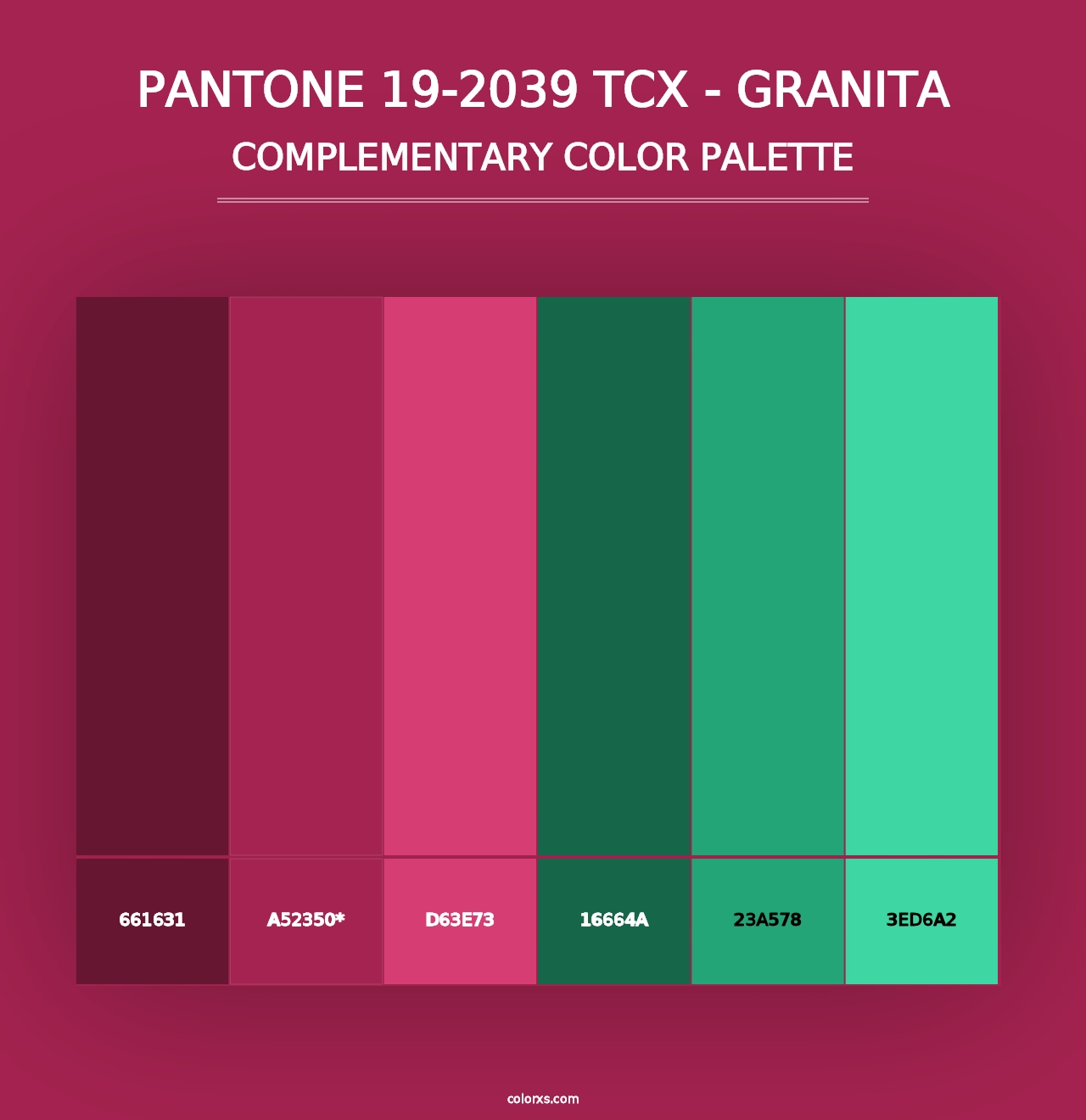 PANTONE 19-2039 TCX - Granita - Complementary Color Palette