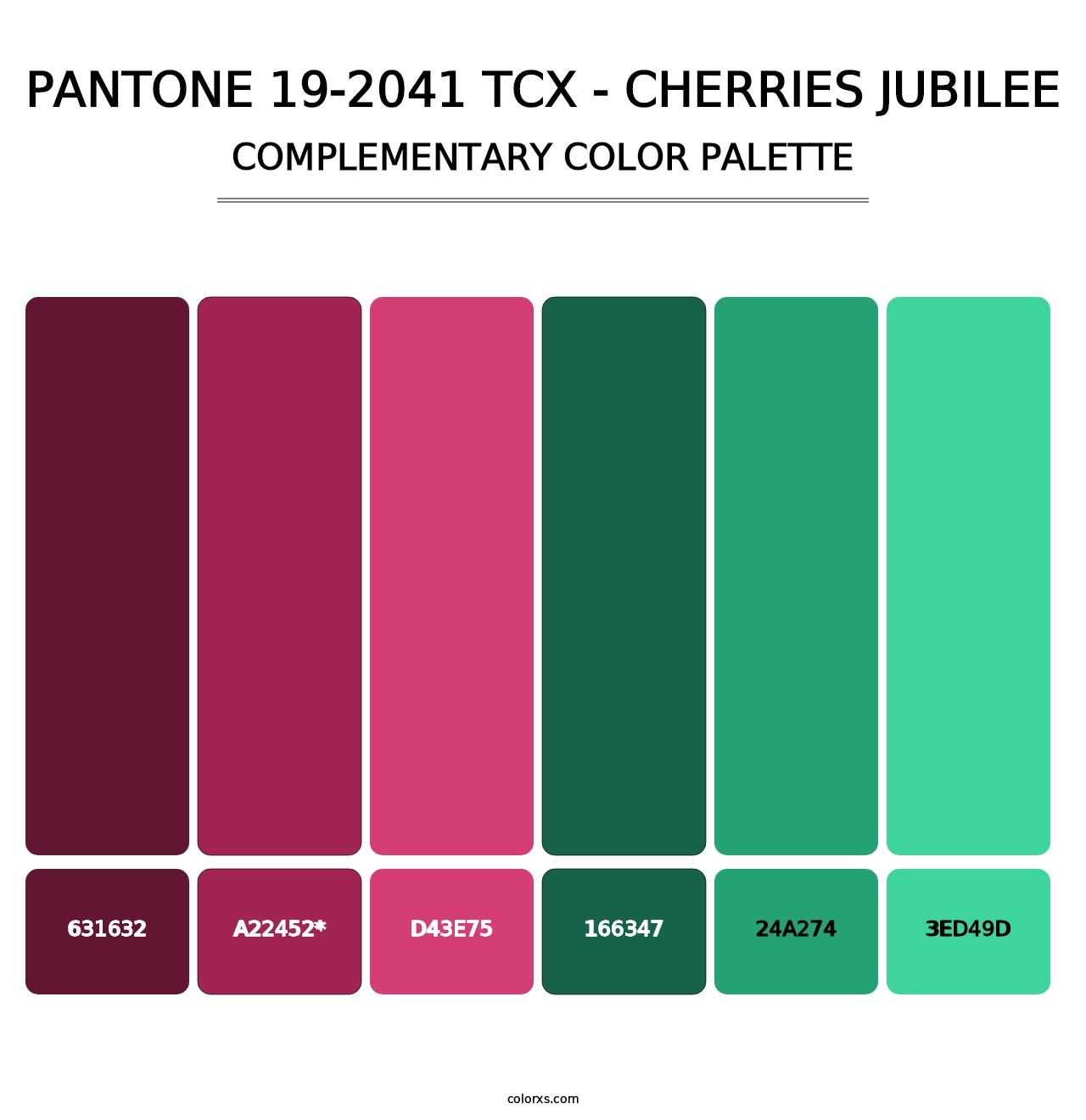 PANTONE 19-2041 TCX - Cherries Jubilee - Complementary Color Palette