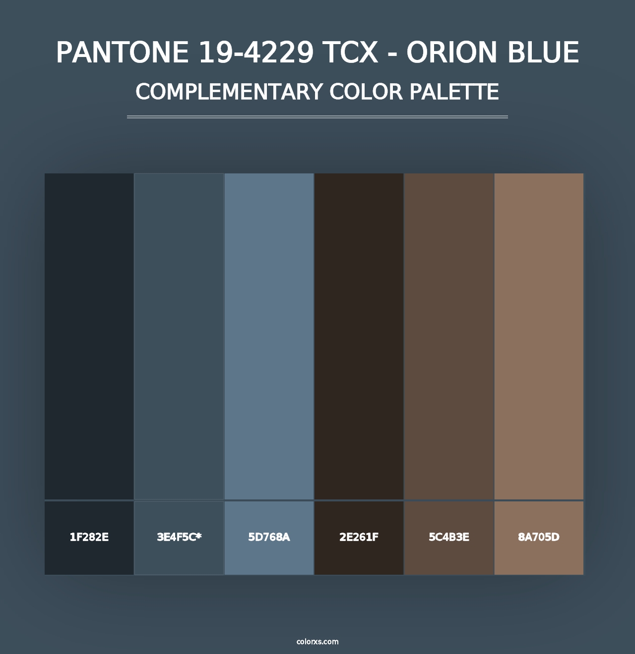 PANTONE 19-4229 TCX - Orion Blue - Complementary Color Palette