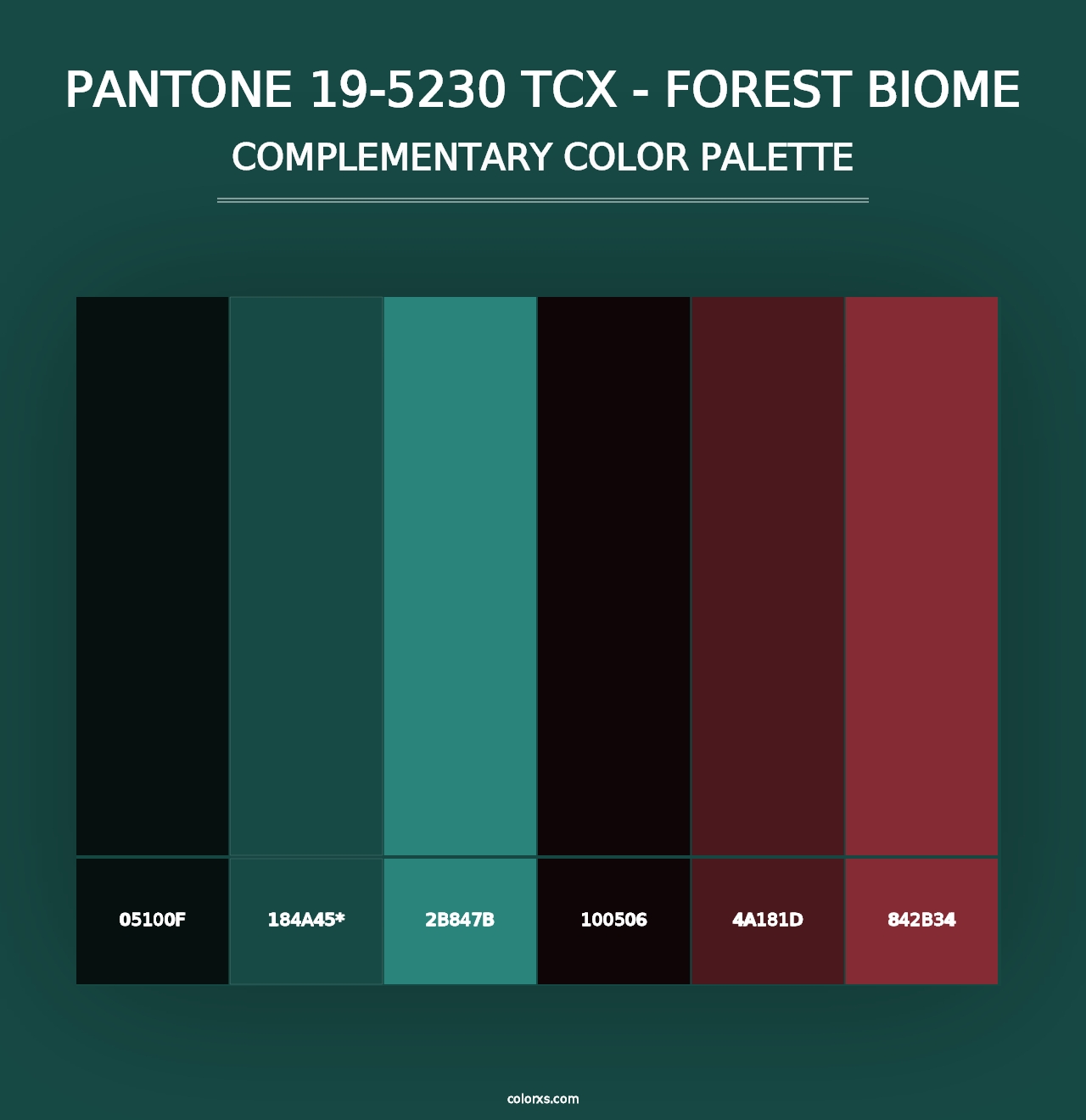 PANTONE 19-5230 TCX - Forest Biome - Complementary Color Palette