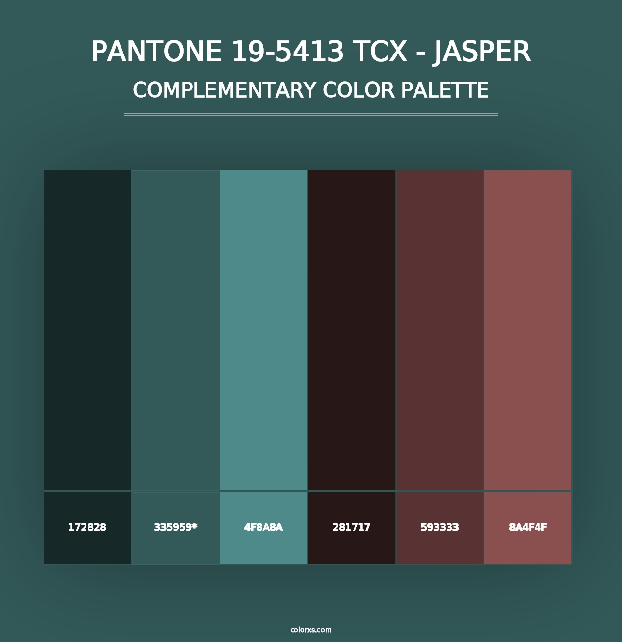 PANTONE 19-5413 TCX - Jasper - Complementary Color Palette