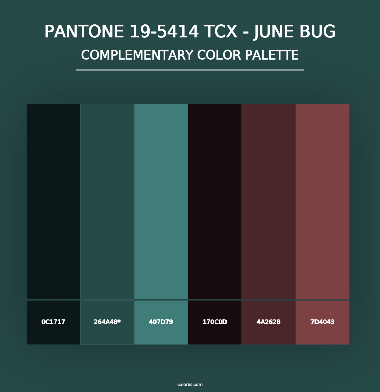 PANTONE 19-5414 TCX - June Bug - Complementary Color Palette