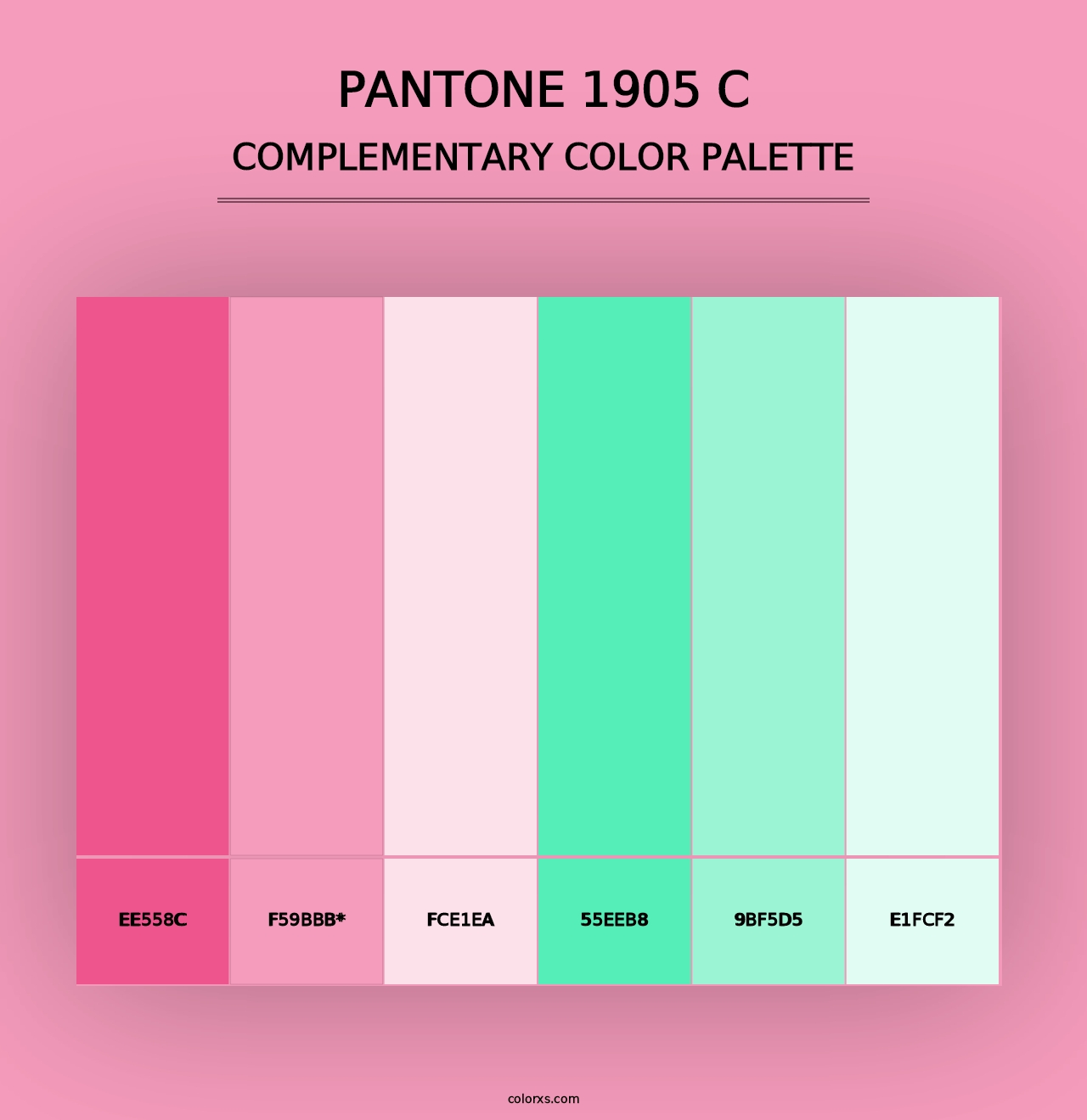 PANTONE 1905 C - Complementary Color Palette