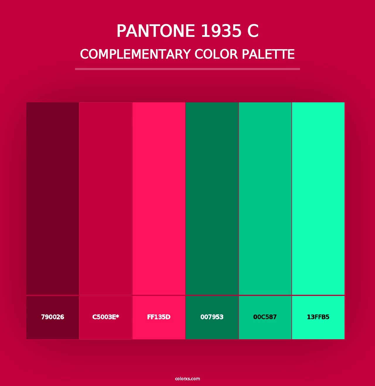 PANTONE 1935 C - Complementary Color Palette