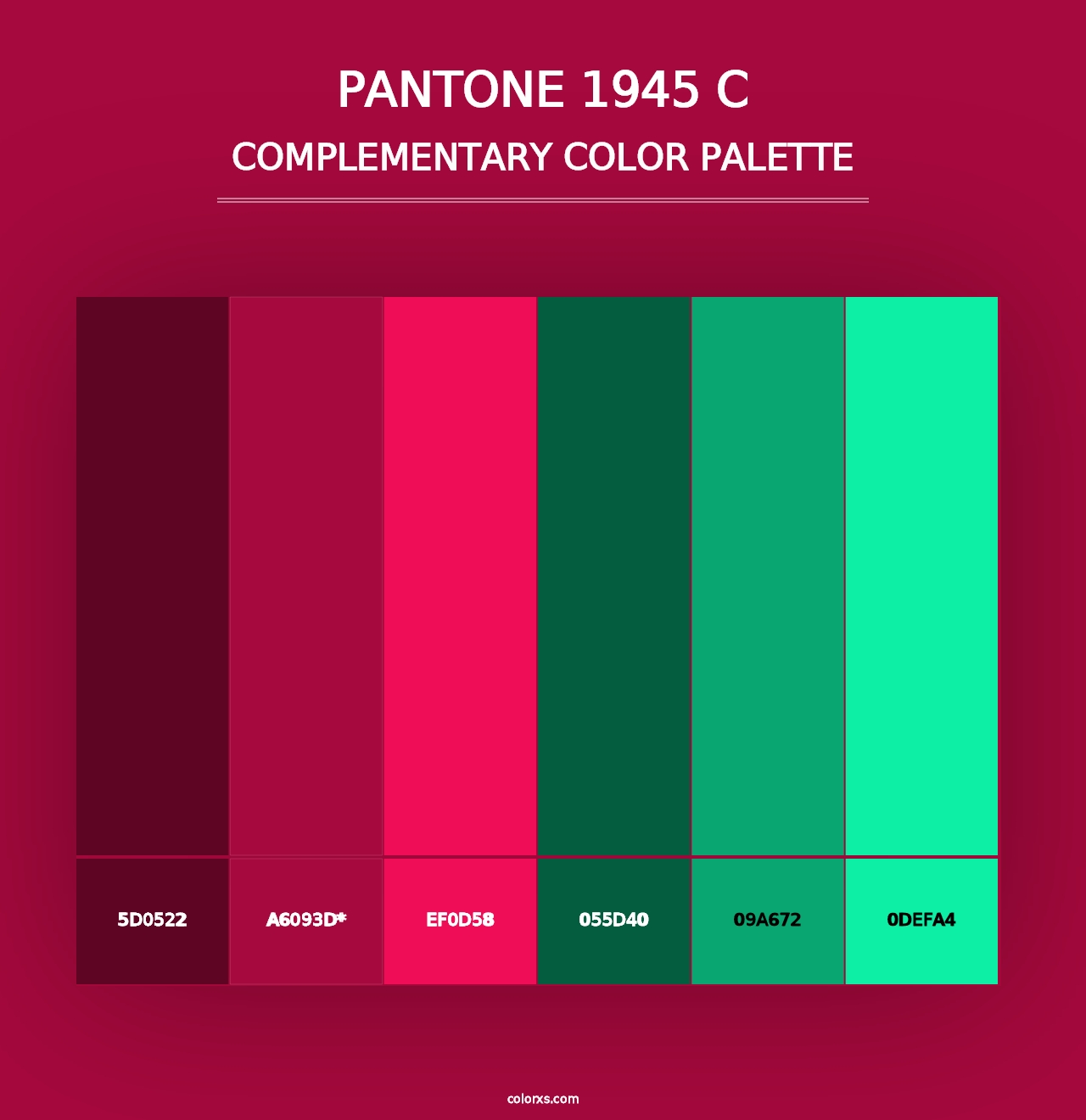 PANTONE 1945 C - Complementary Color Palette