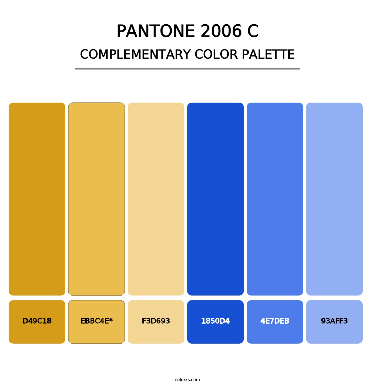 PANTONE 2006 C - Complementary Color Palette