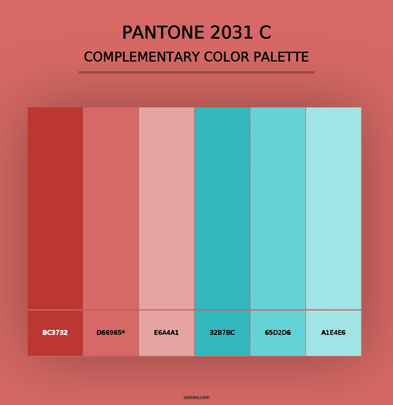 PANTONE 2031 C - Complementary Color Palette