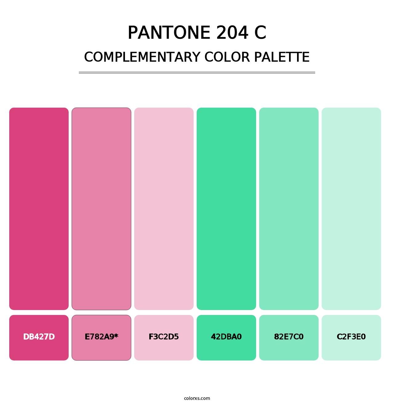 PANTONE 204 C - Complementary Color Palette