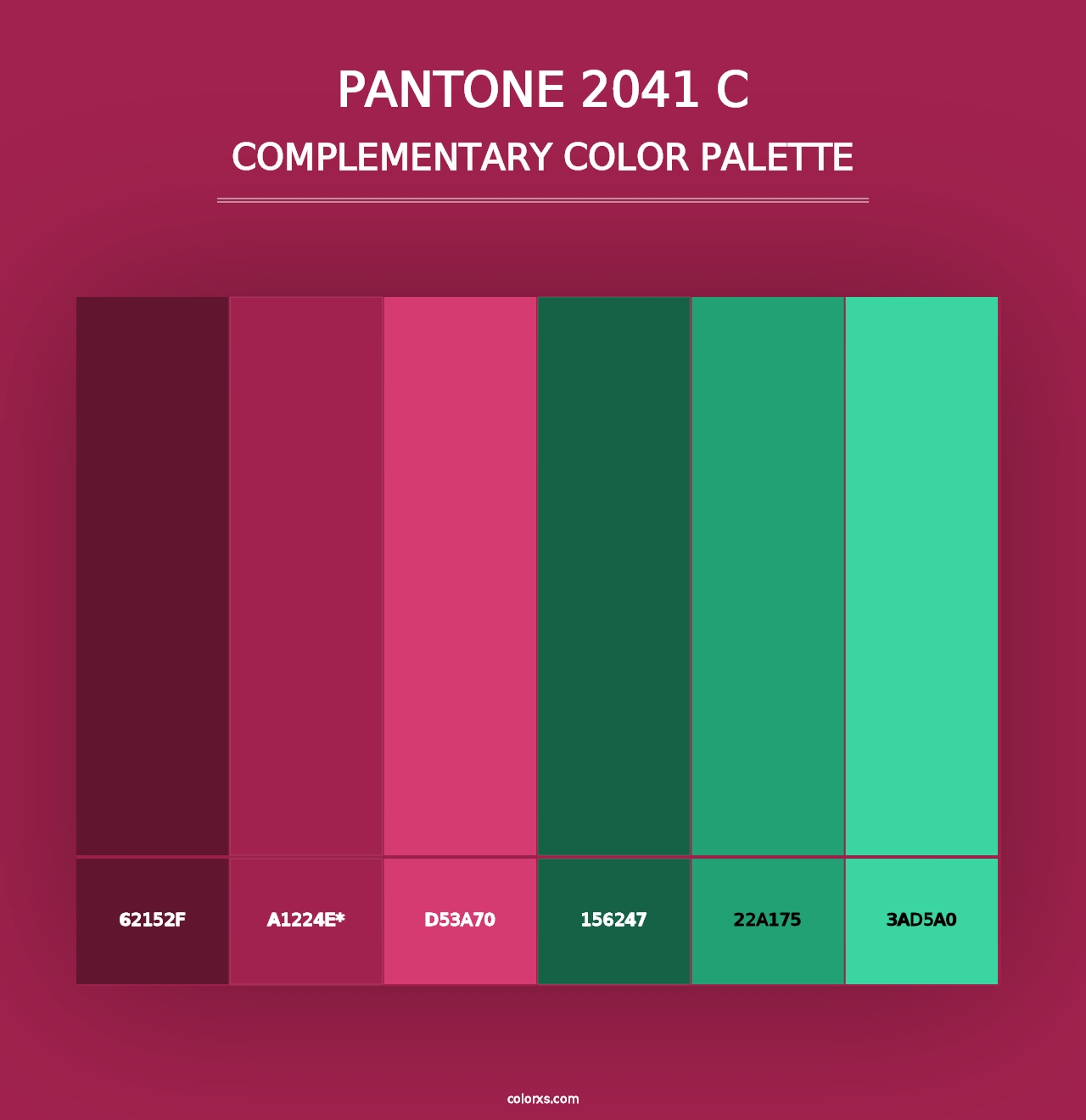 PANTONE 2041 C - Complementary Color Palette