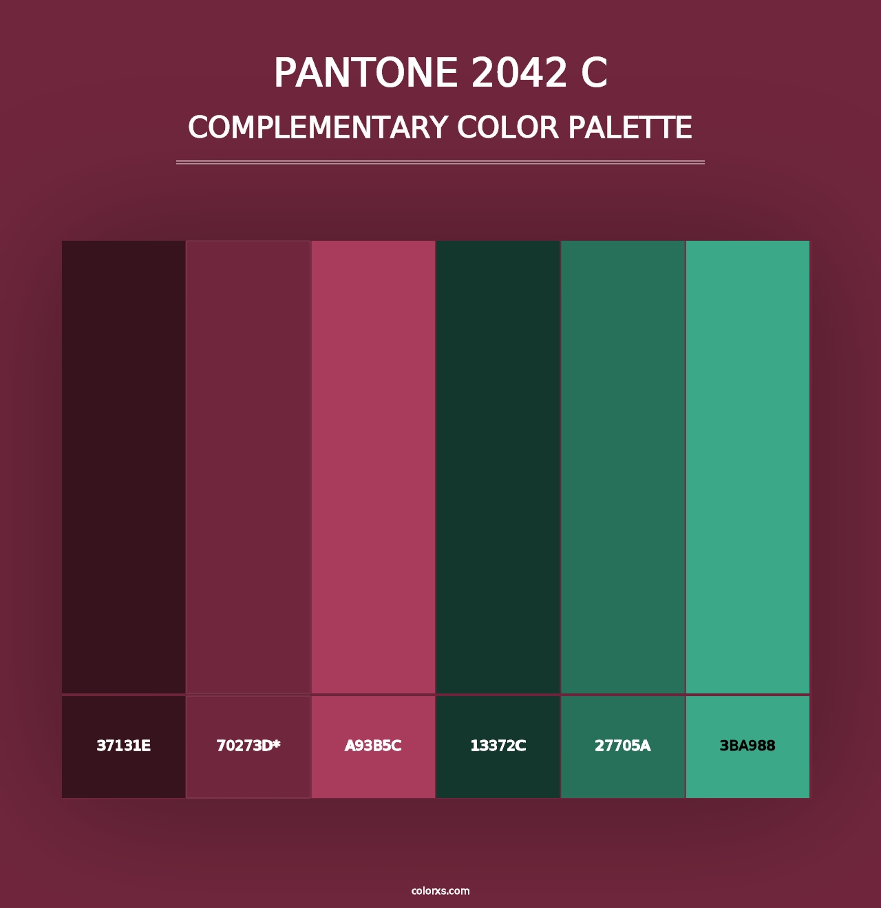 PANTONE 2042 C - Complementary Color Palette