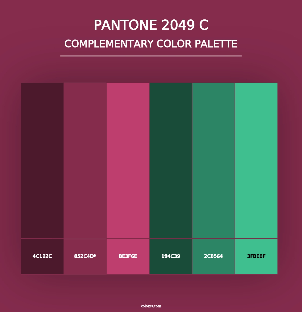 PANTONE 2049 C - Complementary Color Palette