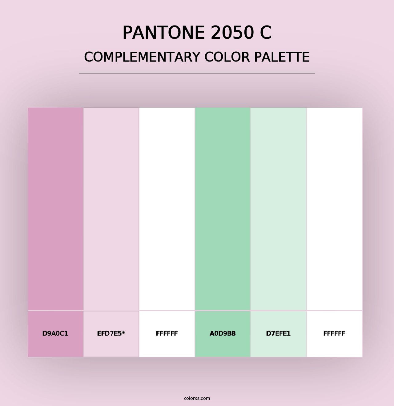 PANTONE 2050 C - Complementary Color Palette