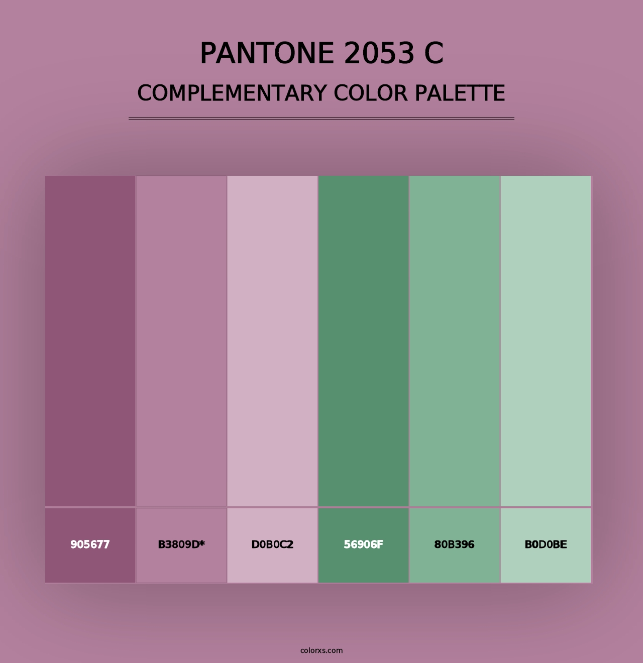 PANTONE 2053 C - Complementary Color Palette