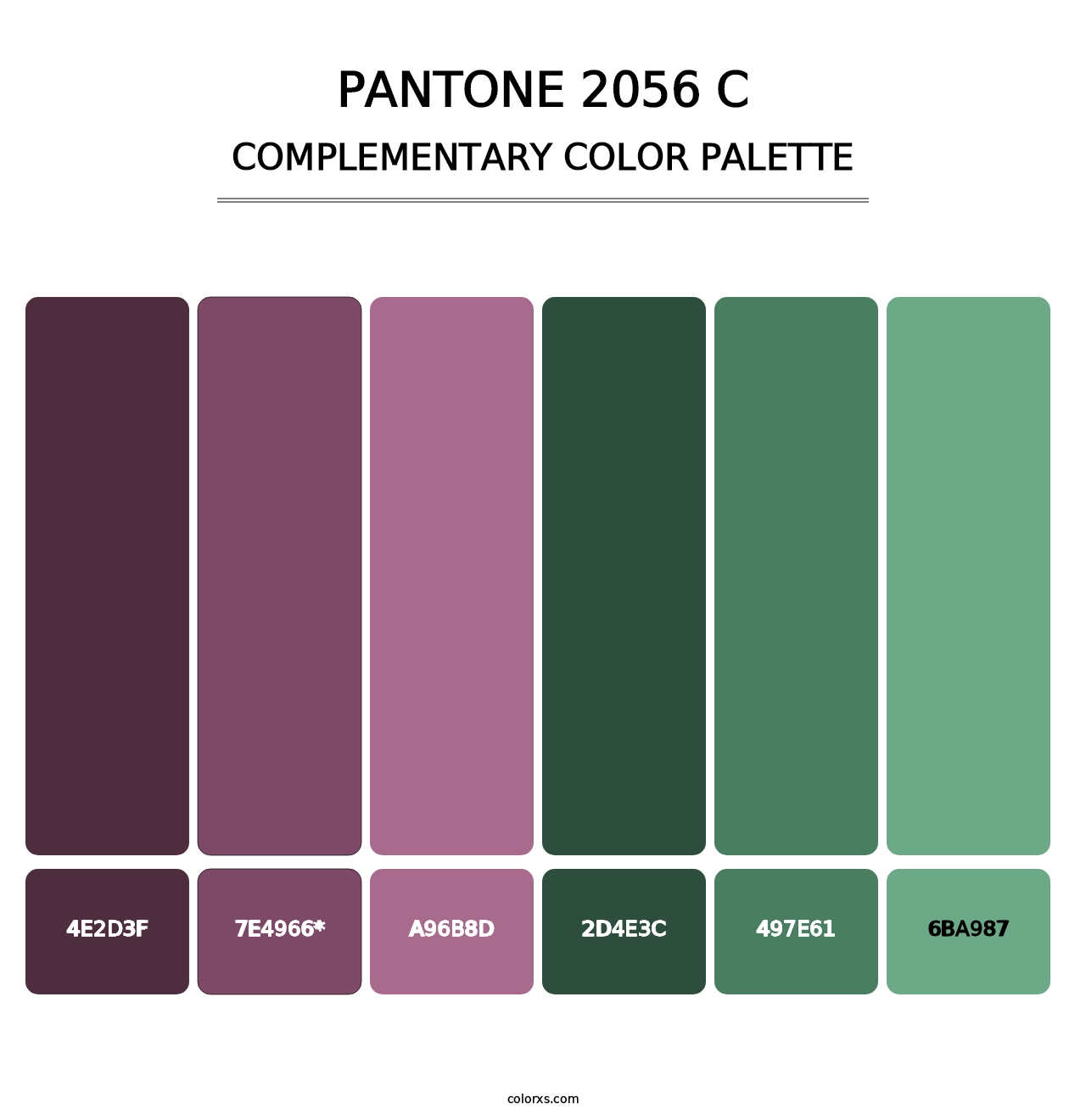 PANTONE 2056 C - Complementary Color Palette