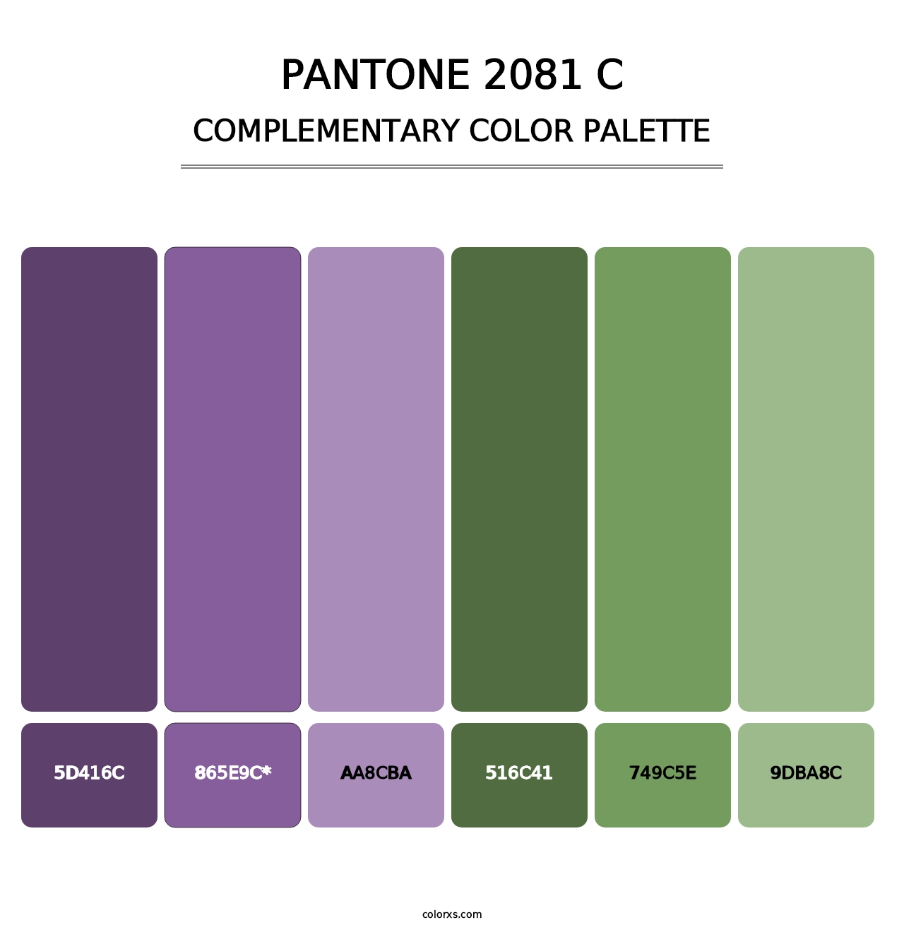 PANTONE 2081 C - Complementary Color Palette