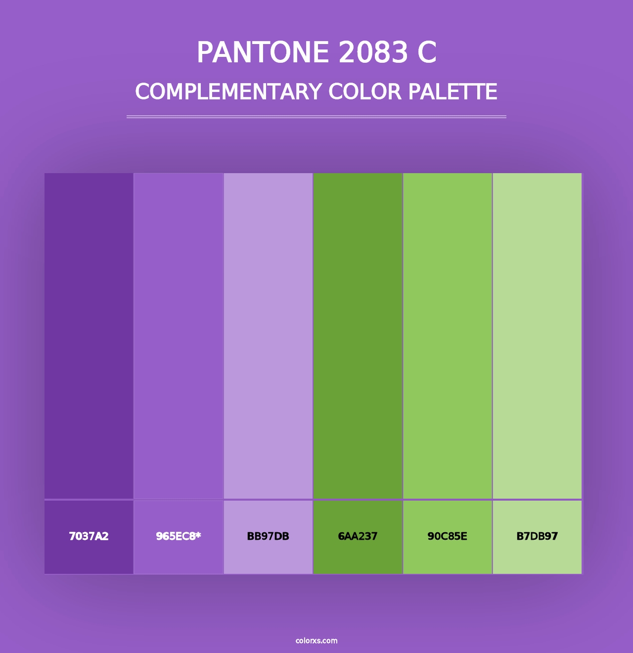 PANTONE 2083 C - Complementary Color Palette