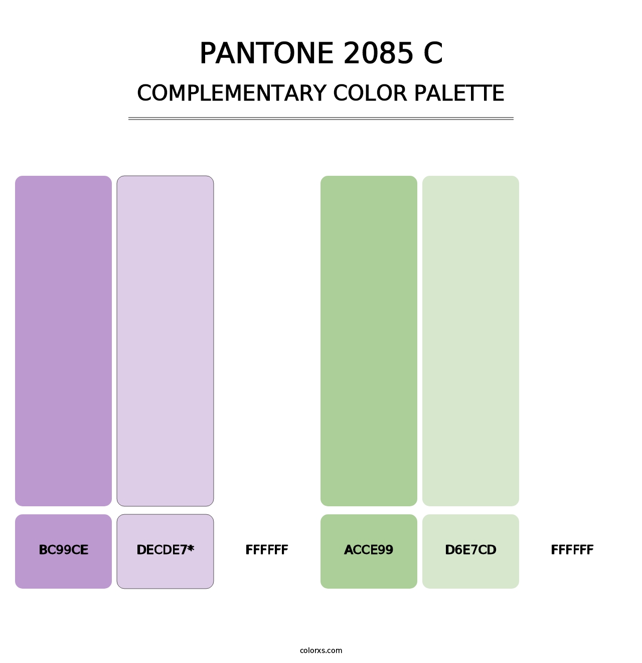 PANTONE 2085 C - Complementary Color Palette